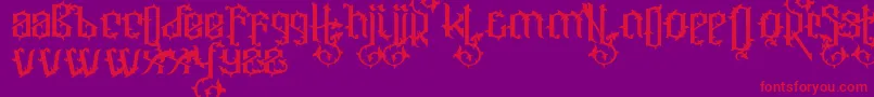 Ornatix Font – Red Fonts on Purple Background