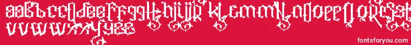 Ornatix Font – White Fonts on Red Background