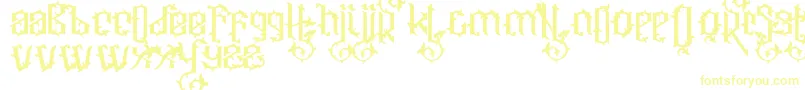 Ornatix-Schriftart – Gelbe Schriften auf weißem Hintergrund