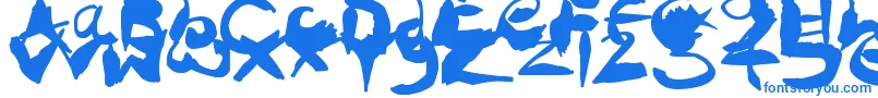 CrazyInkSplats Font – Blue Fonts on White Background