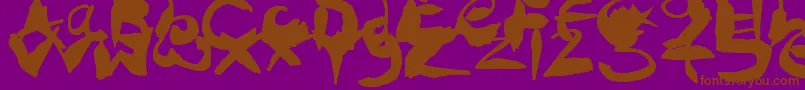 CrazyInkSplats Font – Brown Fonts on Purple Background