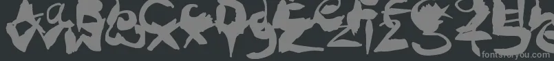 CrazyInkSplats Font – Gray Fonts on Black Background