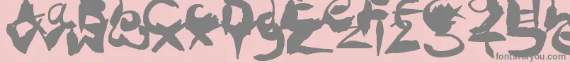 CrazyInkSplats Font – Gray Fonts on Pink Background