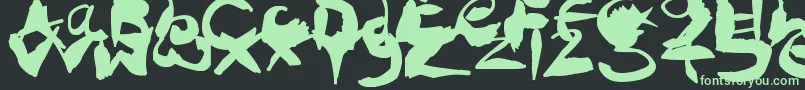 CrazyInkSplats Font – Green Fonts on Black Background