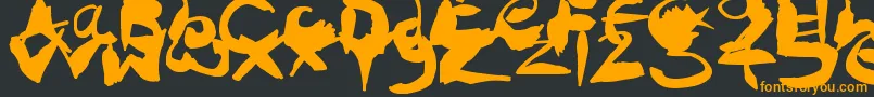 CrazyInkSplats Font – Orange Fonts on Black Background