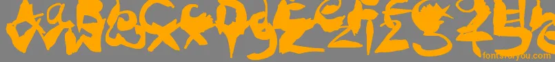CrazyInkSplats Font – Orange Fonts on Gray Background