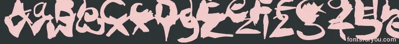 CrazyInkSplats Font – Pink Fonts on Black Background