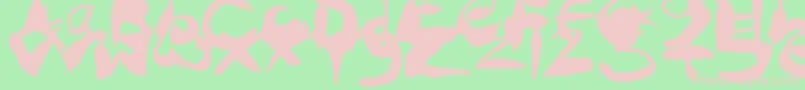 CrazyInkSplats Font – Pink Fonts on Green Background