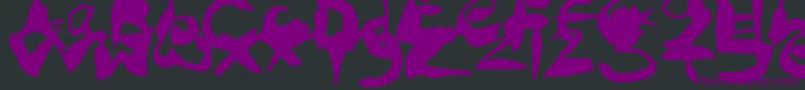 CrazyInkSplats Font – Purple Fonts on Black Background