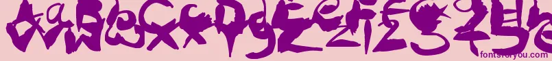 More about CrazyInkSplats Font CrazyInkSplats Font – Purple Fonts on Pink Background