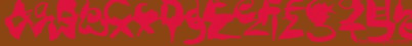 CrazyInkSplats Font – Red Fonts on Brown Background