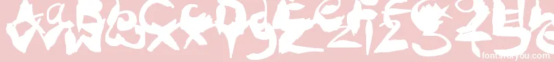 CrazyInkSplats Font – White Fonts on Pink Background