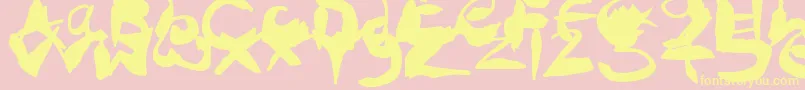 Más sobre la fuente CrazyInkSplats fuente CrazyInkSplats – Fuentes Amarillas Sobre Fondo Rosa