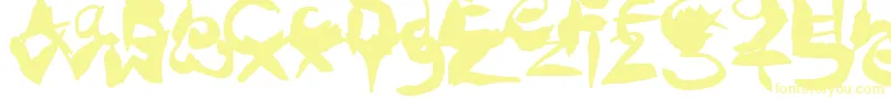 CrazyInkSplats Font – Yellow Fonts on White Background