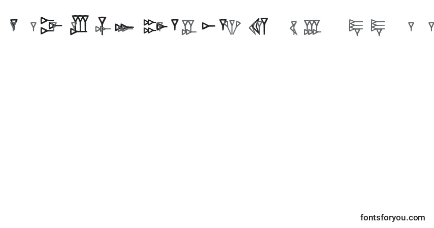 Schriftart RkUgaritic – Alphabet, Zahlen, spezielle Symbole