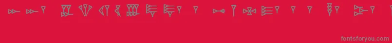 RkUgaritic Font – Gray Fonts on Red Background