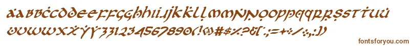Шрифт Firstv2i – коричневые шрифты на белом фоне