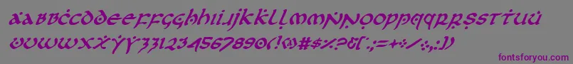 Firstv2i-fontti – violetit fontit harmaalla taustalla