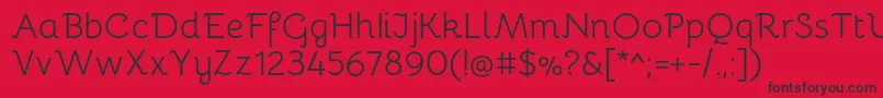 BellotaRegular-Schriftart – Schwarze Schriften auf rotem Hintergrund