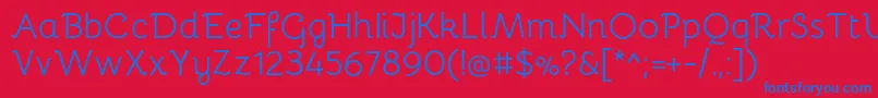 BellotaRegular Font – Blue Fonts on Red Background