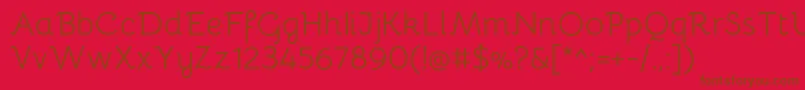 BellotaRegular Font – Brown Fonts on Red Background