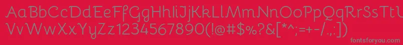 BellotaRegular Font – Gray Fonts on Red Background