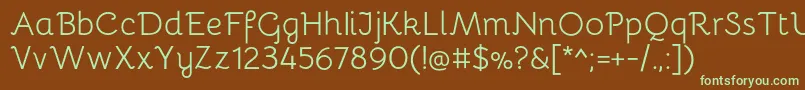 Шрифт BellotaRegular – зелёные шрифты на коричневом фоне
