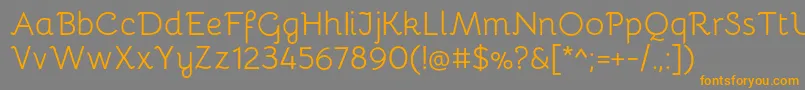 More about BellotaRegular Font BellotaRegular Font – Orange Fonts on Gray Background