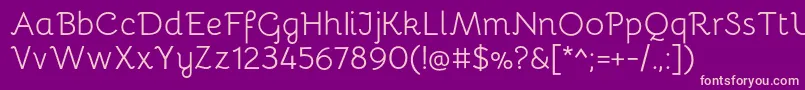 BellotaRegular Font – Pink Fonts on Purple Background