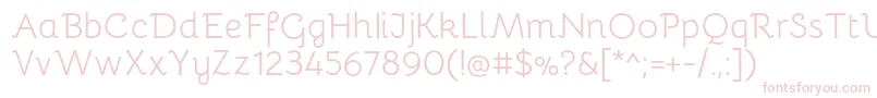 BellotaRegular Font – Pink Fonts on White Background
