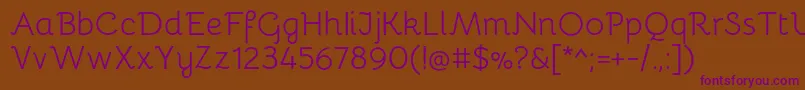 BellotaRegular Font – Purple Fonts on Brown Background