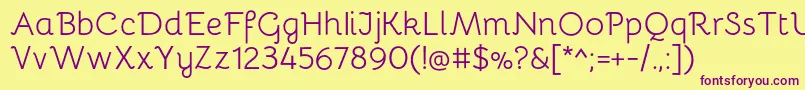 Шрифт BellotaRegular – фиолетовые шрифты на жёлтом фоне