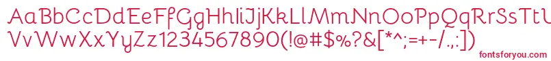 BellotaRegular Font – Red Fonts on White Background