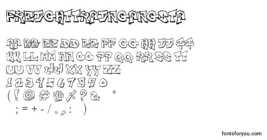 A fonte FreightTrainGangsta – alfabeto, números, caracteres especiais
