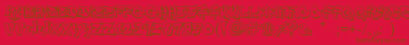 フォントFreightTrainGangsta – 赤い背景に茶色の文字