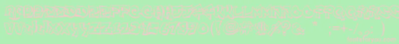 Шрифт FreightTrainGangsta – розовые шрифты на зелёном фоне