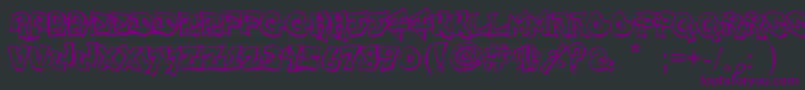 FreightTrainGangsta-Schriftart – Violette Schriften auf schwarzem Hintergrund