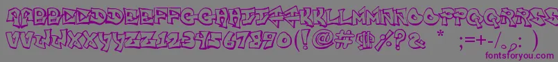 Шрифт FreightTrainGangsta – фиолетовые шрифты на сером фоне