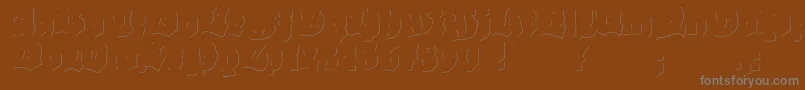 More about Grobehand3D Font Grobehand3D Font – Gray Fonts on Brown Background