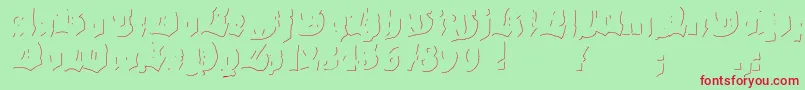 Grobehand3D Font – Red Fonts on Green Background