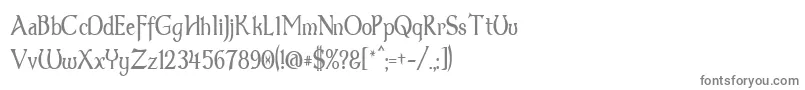 フォントDum3thin – 白い背景に灰色の文字