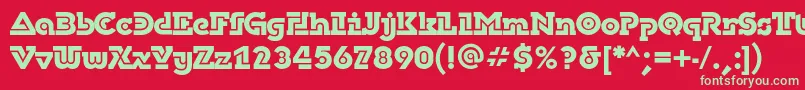 DublonbruscBold Font – Green Fonts on Red Background