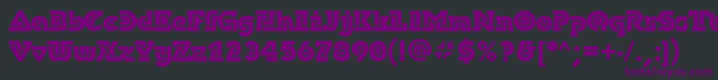 Шрифт DublonbruscBold – фиолетовые шрифты на чёрном фоне