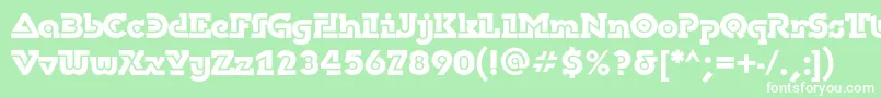 DublonbruscBold Font – White Fonts on Green Background