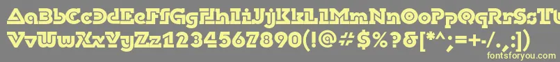 DublonbruscBold Font – Yellow Fonts on Gray Background