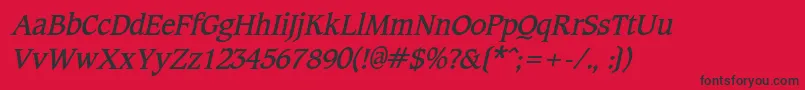 CotlincBolditalic Font – Black Fonts on Red Background