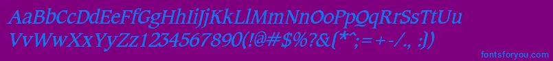 CotlincBolditalic Font – Blue Fonts on Purple Background