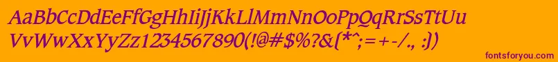 CotlincBolditalic Font – Purple Fonts on Orange Background