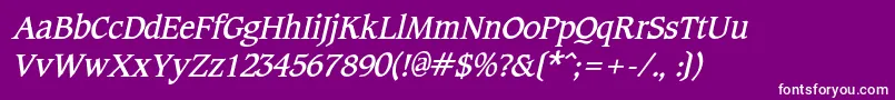 CotlincBolditalic Font – White Fonts on Purple Background