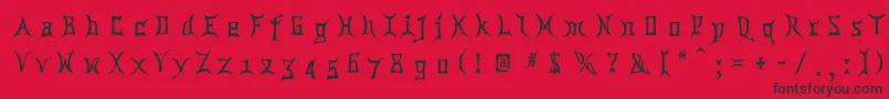 Chinatwn Font – Black Fonts on Red Background